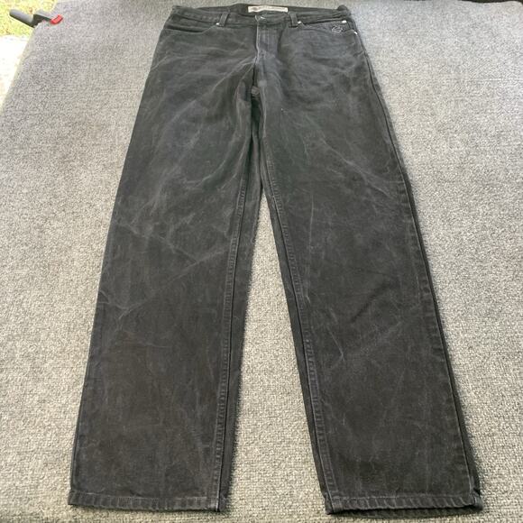 Harley-Davidson Motorcycles Jeans Mens 34x34 Black Denim Relaxed Fit *READ DESC* - Picture 1 of 16